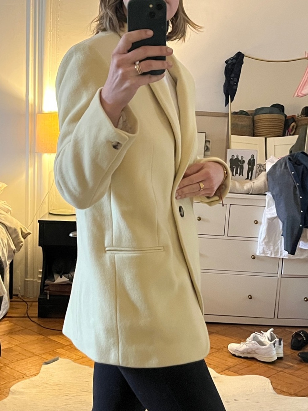 Isabel Marant Cream Shawl-Collar Blazer Jacket - Picture 4 of 13